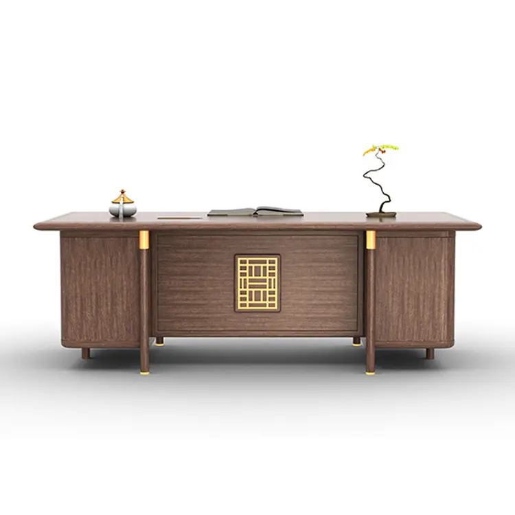 ODM/OEM New design manufacturer Luxury Executive Wooden Office Table Boss Executive Furniture Modern solid wood office desk