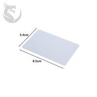 Carte de visite miniature avec surface brillante en PVC enduit des deux côtés, puce RFID EM4305/T5577 13,56 MHz 1k, étanche, certifiée ISO