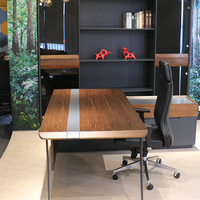 Nouveau bureau de direction moderne convertible et extensible en forme de L avec panneau pour PDG et manager