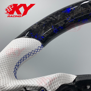 Volante Deportivo Personalizado de Cuero y Fibra de Carbono para BMW F10 F30 F32 F20 M3 M4 M5 420i 428i 430i 435i 320i 328i 330i 335i 340i - Product Image 2