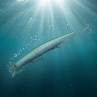 Umpan Minnow KAIDA 145mm 18g, Tipe Tenggelam Berat, Lemparan Jauh, Umpan Keras Crankbait untuk Ikan Pike, Bass, dan Ikan Besar
