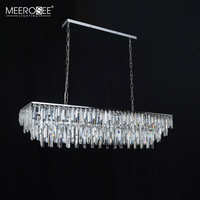 Lustre MEEROSEE Lustre de table à manger argenté Lampes de luxe pour salon et salle à manger MD93145