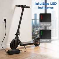 Chargeur de vélo électrique HAOXING 60V 3A, adaptateur d'alimentation pour batterie au lithium, vélo électrique/trottinette, prise de sortie LED rouge/verte, certifié CE/FCC