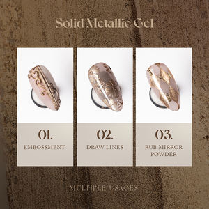 GULAURI Gel pour <span class=keywords><strong>ongles</strong></span> chromé métallisé 3D gaufrage UV Gel <span class=keywords><strong>vernis</strong></span> <span class=keywords><strong>à</strong></span> <span class=keywords><strong>ongles</strong></span> couleur populaire or argent Gel de peinture pour <span class=keywords><strong>ongles</strong></span> - Product Image 3