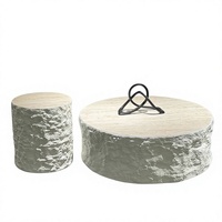 Table basse en résine de forme irrégulière, style Wabi-sabi, minimaliste, moderne, design créatif, meubles de salon pour les petites maisons