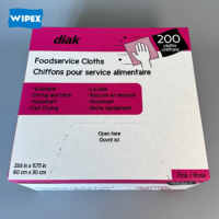 WIPEX Lingettes de service alimentaire 200 pièces, chiffons de nettoyage réutilisables, essuie-tout en papier spunlace, sans peluches, jetables, pour la cuisine et la vaisselle