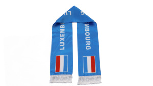 Écharpe Drapeau du <span class=keywords><strong>LUXEMBOURG</strong></span> en Gros, Produits Personnalisés pour Supporters de Football, Écharpe Drapeau National, Écharpes à Pompons, Châle - Product Image 3