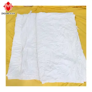 Ucay-ropa de segunda mano blanca, Trapos de sábana de cama (tamaño estándar), 90% de marca limpia, material de algodón para Churidar