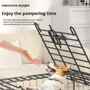 <span class=keywords><strong>Cage</strong></span> pour chien de petite et moyenne taille, renforcée, pliable, en fil métallique solide, pour chiens et chats, utilisation en intérieur - Product Image 5