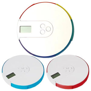 Dispensador de pastillas electrónico de 7 días, caja de almacenamiento de pastillas con reloj despertador, ligero y fácil de transportar, caja de pastillas inteligente electrónica redonda - Product Image 1