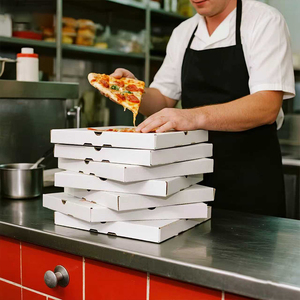 biểu tượng tùy chỉnh thân thiện với môi không thấm nước Matt Cán dập nổi các tông sóng có thể gập lại Trọng lượng nhẹ bánh <span class=keywords><strong>pizza</strong></span> - Product Image 5