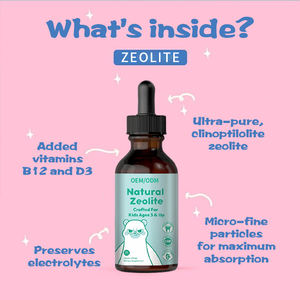 Gouttes de détoxification à la zéolite pour enfants, soutien minéral naturel pour un nettoyage doux et une détoxification quotidienne, végétalien, sans OGM, sans gluten, facile à utiliser - Product Image 4