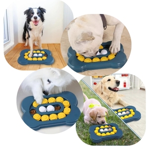Juguete de rompecabezas para perros con dispensador de comida, tazón interactivo antideslizante, comedero lento para cachorros y perros, estimula el ejercicio mental - Product Image 6