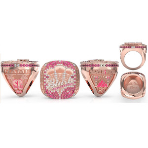 Anillo de campeonato MVP juvenil personalizado de alta calidad para jugadores de béisbol y softbol Anillos de piedras preciosas de aleación para equipos deportivos - Product Image 3