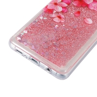 Coque en TPU souple à effet sable mouvant pour Samsung Galaxy S6 Plus S25 Edge S24 Ultra S23 FE A06 A16 A26 A36 A56 A17 A37 A57, motif floral