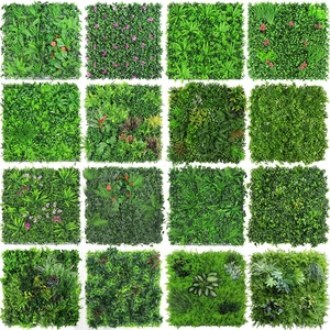 Panel <span class=keywords><strong>de</strong></span> pared <span class=keywords><strong>de</strong></span> jungla <span class=keywords><strong>de</strong></span> helecho Artificial Modular <span class=keywords><strong>de</strong></span> 100x100cm jardín Vertical interior/exterior con plantas <span class=keywords><strong>de</strong></span> hierba - Product Image 2