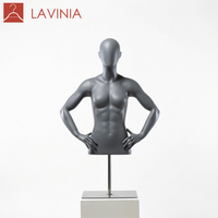 Mannequin féminin en fibre de verre durable Lavinia, buste avec tête, pour vitrine de magasin de vêtements, présentoir de vêtements