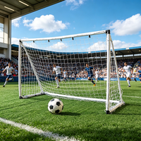 But de football portable à montage rapide pour entraînement en extérieur, cadre en filet durable, matériau PVC de niveau professionnel, garantie 12 mois