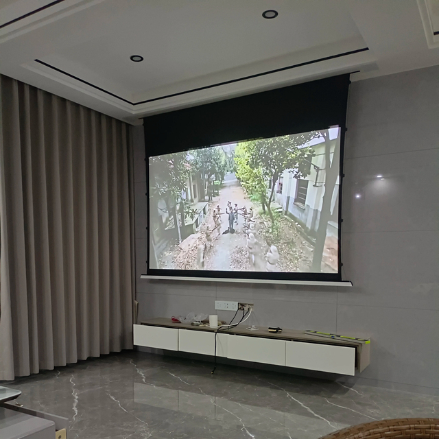 PerfecTisan Projector Screen Ceiling Motorized Recessed 4k 8k 3d Ceiling Motorized Alr Projector Screen Cinema Screen Indoor