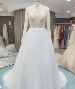 9118 #2021 cuello alto <span class=keywords><strong>Casual</strong></span> <span class=keywords><strong>playa</strong></span> A-Line encaje rebordear vestidos <span class=keywords><strong>de</strong></span> <span class=keywords><strong>novia</strong></span> hinchados manga larga encaje Boho <span class=keywords><strong>vestido</strong></span> <span class=keywords><strong>de</strong></span> <span class=keywords><strong>novia</strong></span> - Product Image 3
