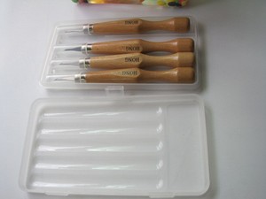 4 pièces/ensemble, outils de sculpture sur <span class=keywords><strong>bois</strong></span> de style <span class=keywords><strong>japonais</strong></span> avec manche en <span class=keywords><strong>bois</strong></span> - Product Image 2