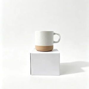 Taza de Café de Cerámica Blanca y Negra de 350 ml a Precio de Fábrica, Apta para Alimentos, Apta para Microondas y Lavavajillas, Bonita Taza de Regalo Empresarial con Logotipo Personalizado - Product Image 1