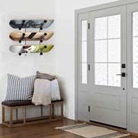 Présentoir de planche à roulettes en acrylique-Support de planche à roulettes horizontal mural avec cintres pour snowboard Longboard
