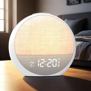 أفضل آلة الضوضاء البيضاء إنذار شروق الشمس 7 RGB ضوء الليل آلة صوت الضوضاء البيضاء الطفل - Product Image 1