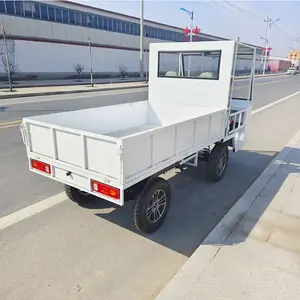 neuer typ wagen für den transport von frachten elektrischer vierrädriger flachziehwagen handziehwagen hydraulischer selbstentladender transportwagen