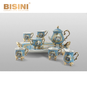 24K <span class=keywords><strong>oro</strong></span> europeo de cerámica de porcelana tarde café taza de té olla <span class=keywords><strong>en</strong></span> diseño de leopardo - Product Image 5