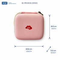 Mini trousse de maquillage en EVA style anglais avec fermeture éclair, poignée souple, porte-rouge à lèvres, pochette avec logo et taille personnalisés, marque HCD