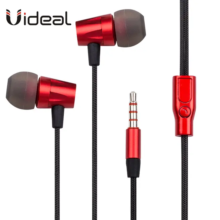 Uideal sıcak satış mikro stereo koşu 3.5mm jack kulak kablolu kulaklık kulaklık