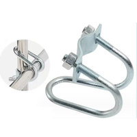 Clip en U pour serre industrielle, connecteur double en U pour fixation de structure, pince de raccordement transversale pour tuyaux, acier galvanisé