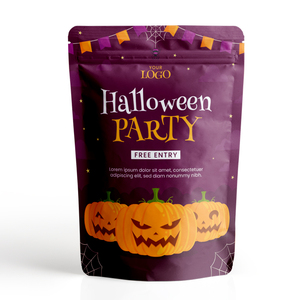 Emballage alimentaire refermable en Mylar plastique, imprimé en gravure, couleur personnalisée, pour bonbons d'Halloween, résistant à l'humidité - Product Image 5