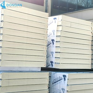 Panel Sándwich <span class=keywords><strong>de</strong></span> Poliuretano (PU) PUR/PIR <span class=keywords><strong>de</strong></span> 50/75/100/150 mm para Aislamiento Térmico <span class=keywords><strong>de</strong></span> <span class=keywords><strong>Muros</strong></span> y Techos <span class=keywords><strong>de</strong></span> Cuartos Fríos y Salas Limpias - Product Image 1