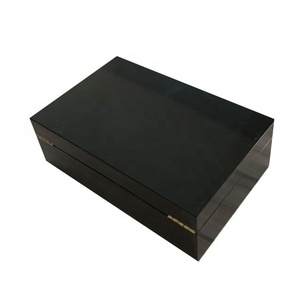 Montre de luxe en bois pour piano, accessoire de mode avec finition laque noire, manchette, porte-clé, stylo, boîte cadeau - Product Image 6