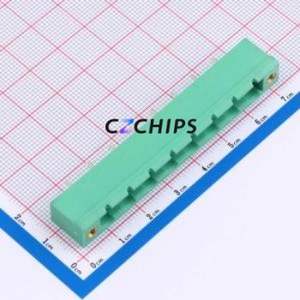 MX2EDGVM-7.62-08P-GN01-Cu-A Plug-in Terminal Block Through hole,P=7.62mm Board-to-Board / Socket Closed Screw Fixing 1x8P 7.62mm - Product Image 1