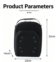 Étui de voyage rigide en EVA pour casquettes, pochette de protection étanche à fermeture éclair pour 6 casquettes de baseball