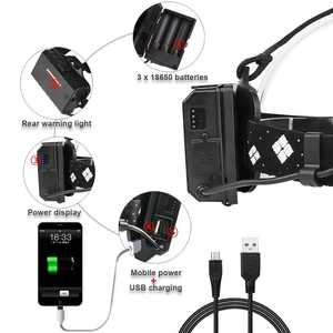 חזק 1500 lumen ראש מנורת 18650 אור xhp70 הוביל פנס headpamp נטענת עמיד למים עבור קמפינג ציד דיג - Product Image 5