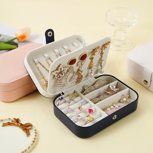 A1 Hộp Đựng Vòng Cổ Bằng Da Du Lịch Tiện Dụng Hộp Đựng Trang Sức Bông Tai Mặt Dây Chuyền Trưng Bày Hộp Đựng Logo Tùy Chỉnh - Product Image 2