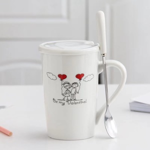 แก้วกาแฟรูปหัวใจสีชมพูน่ารัก ชุดของขวัญที่ดีที่สุด ขายส่งราคาถูก แก้วเปล่าสำหรับงานซับลิเมชั่น - Product Image 3