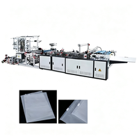 Machine automatique de fabrication de sacs à fermeture éclair en PE/PVC, machine de scellage latéral pour sacs à glissière en plastique, machine de fabrication de pochettes pour vêtements