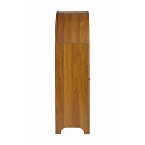 Hand Carved Arched Cabinet Solid Wood <b>Storage</b> With <b>Open</b> Shelf And 2 Doors Tall Narrow Accent Cabinet For Living Room - Product Image 4