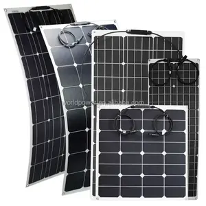 अनुकूलन योग्य सौर पैनल 20W 30W 35W 50W 100W 120W 200W 18V 24V हल्के वजन आसानी से ले जाने योग्य मोनो अर्ध लचीले सौर पैनल किट