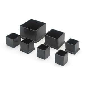 Tappi Quadrati per Gambe di Sedie in Gomma Nera, Protezioni per Piedi di Mobili e Tubi, Coperture per Pavimenti - Product Image 3