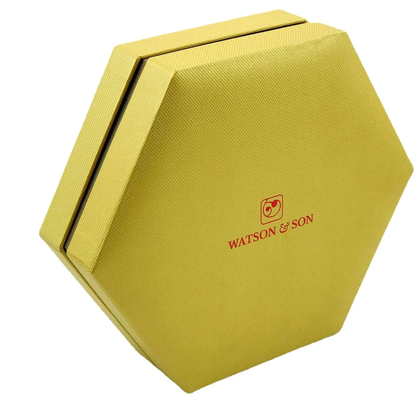 الأصفر الطباعة مسدس ورق مقوى التعبئة والتغليف الراقية مخصص هدية الكرتون العسل على شكل العسل مربع