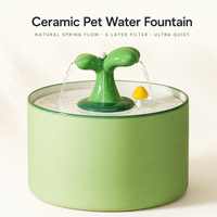 Nouvelle Fontaine à Eau en Céramique pour Chat, Circulation Automatique, Filtre Intégré, Abreuvoir pour Animaux Domestiques