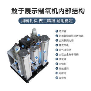Oxygen Generator Core 10L H2O2 Air Separation Compression Type Industrial Use High Purity 99% - Product Image 4