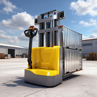 Worui Kleiner Vollelektrischer 1-Tonnen-2-Tonnen-Automatik-Gabelstapler mit Blei-Säure-Batterie, Polyurethan-Reifen und Hydraulischer Hubfunktion