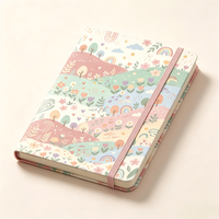 Carnet à couverture rigide florale personnalisé A5, agenda paysage naturel, journal de planification, journal intime pour filles, cadeau